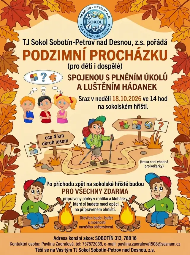 Plakát: Podzimní sokolská procházka